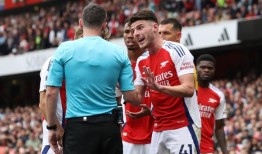 阿森纳：裁判说德克兰·赖斯被罚下是正确的，但承认犯了错误